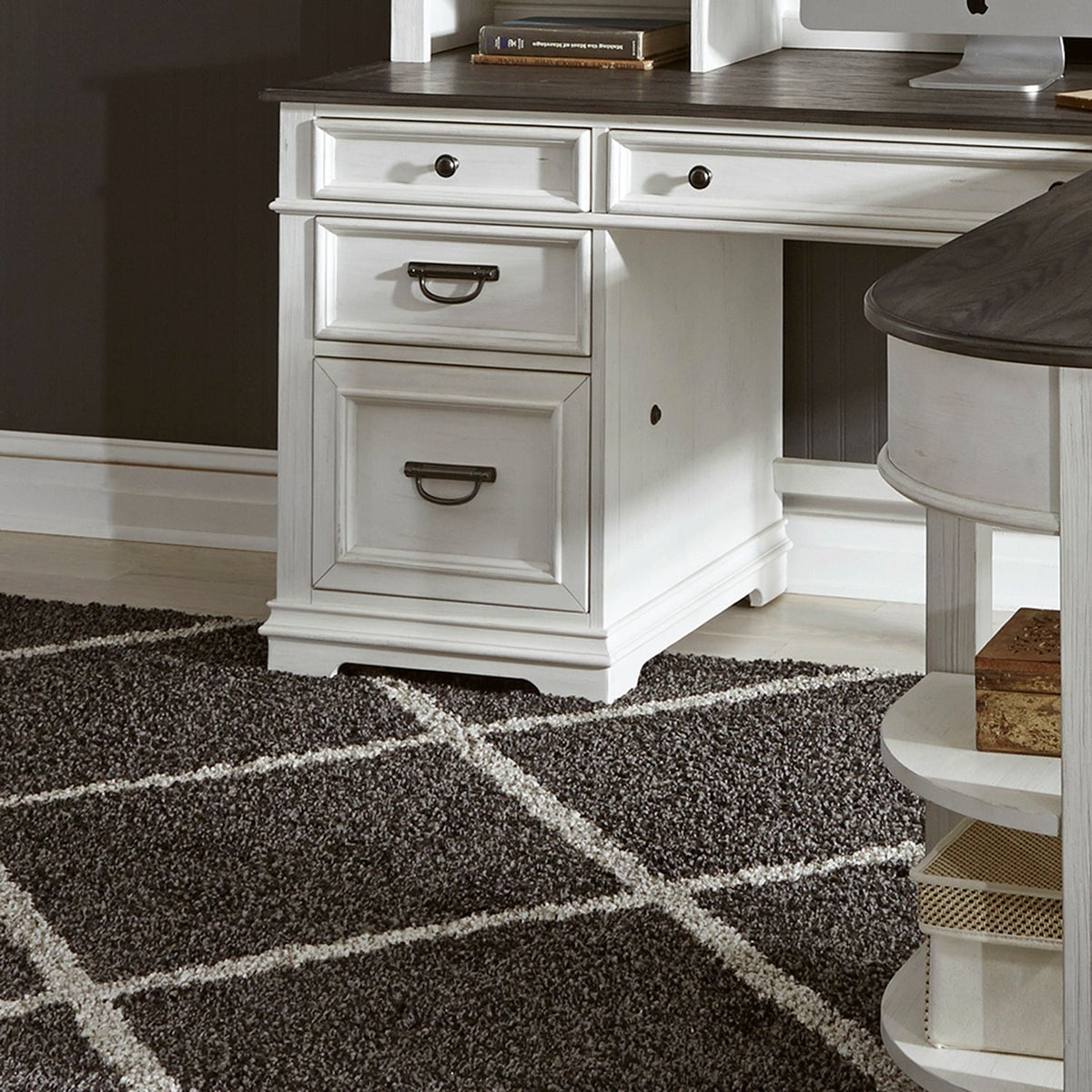 417-HO111B - L Writing Desk Base - Liberty Furniture