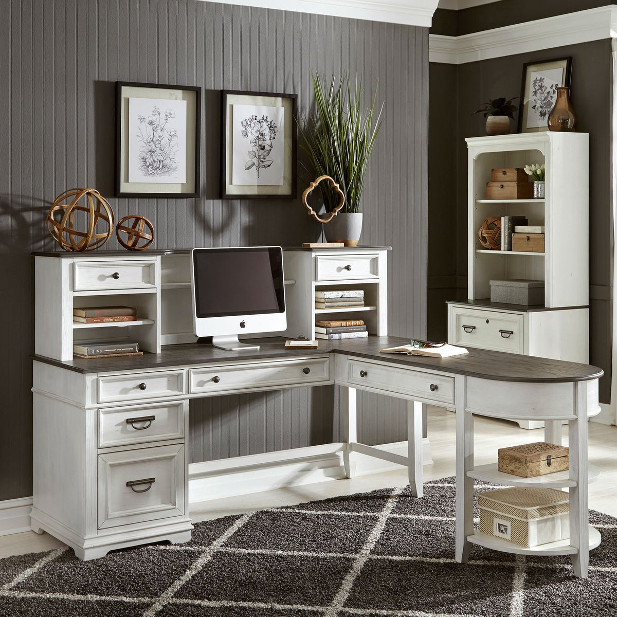 417-HO111B - L Writing Desk Base - Liberty Furniture