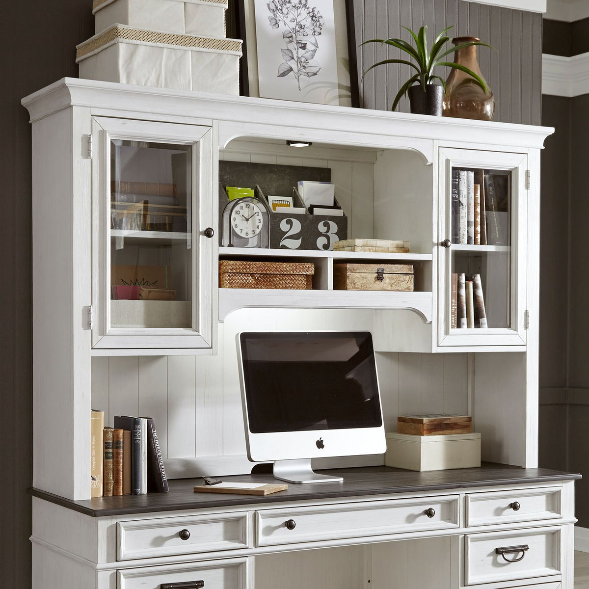 417-HO132 - Jr. Executive Credenza Hutch - Liberty Furniture