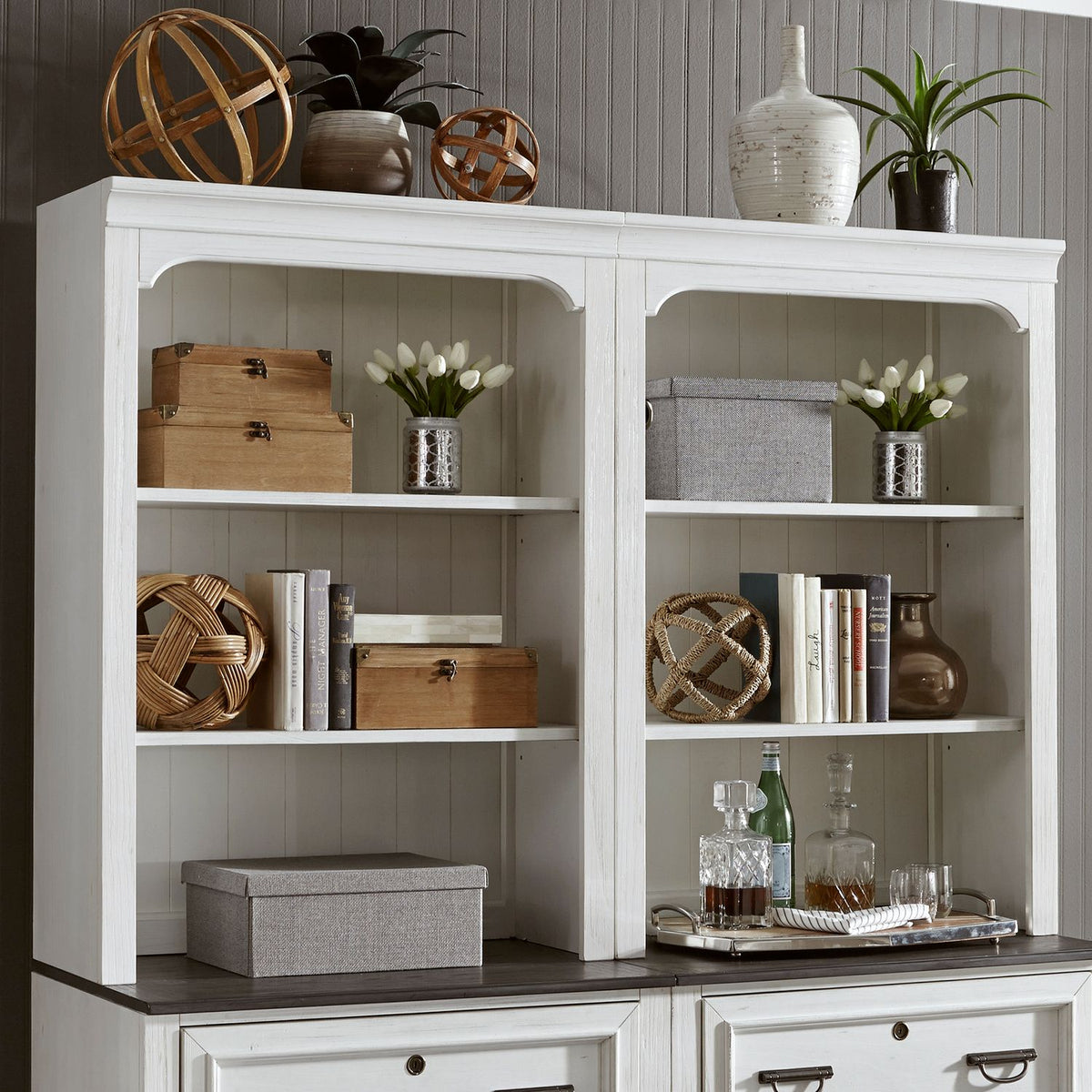 417-HO135 - Bunching Lateral File Hutch - Liberty Furniture