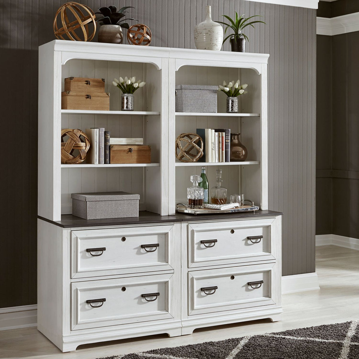 417-HO135 - Bunching Lateral File Hutch - Liberty Furniture
