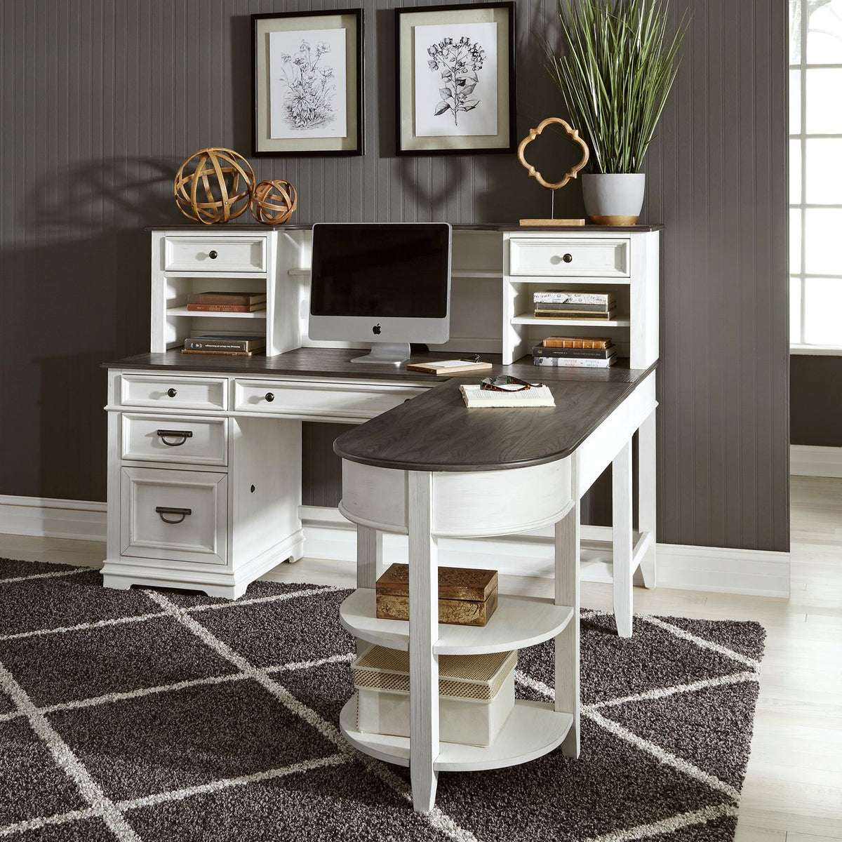 417-HOJ-LSD - L Shaped Desk Set - Liberty Furniture