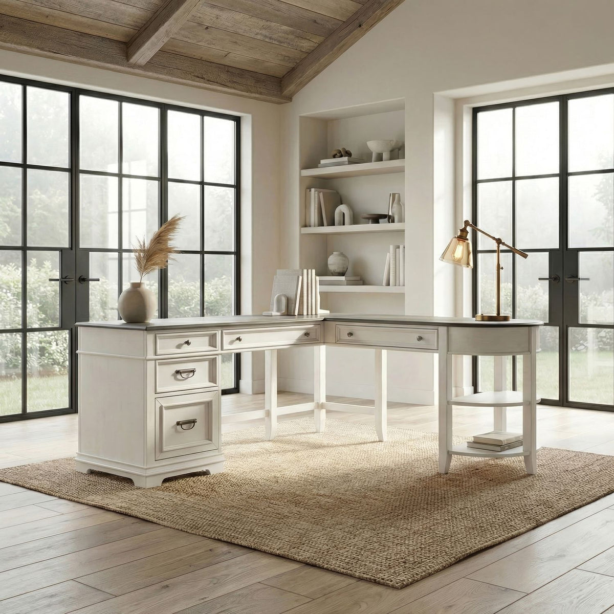 417-HOJ-OLSD - Opt L Shaped Desk Set - Liberty Furniture