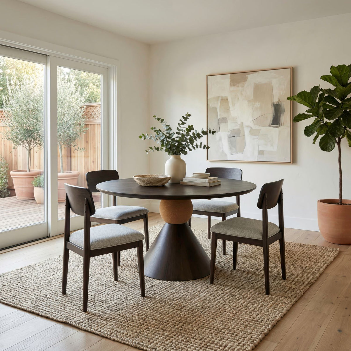 440B-CD-O5RPS - Opt 5 Piece Round Ped Table Set - Liberty Furniture