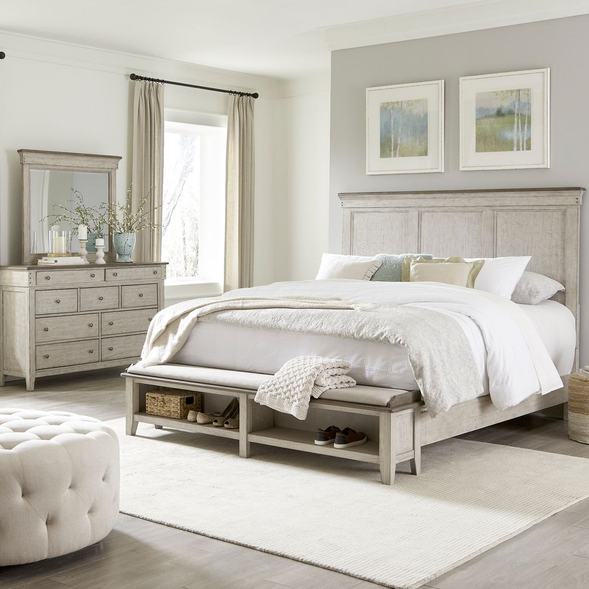 457-BR-CSBDM - King California Storage Bed, Dresser & Mirror - Liberty Furniture
