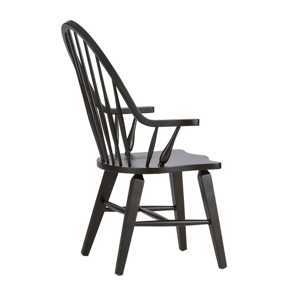 482-C1000A - Windsor Back Arm Chair - Black - Liberty Furniture