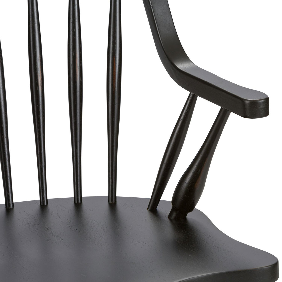 482-C1000A - Windsor Back Arm Chair - Black - Liberty Furniture