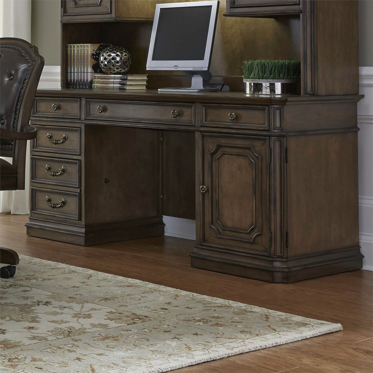 487-HO120T - Jr. Executive Credenza Top - Liberty Furniture