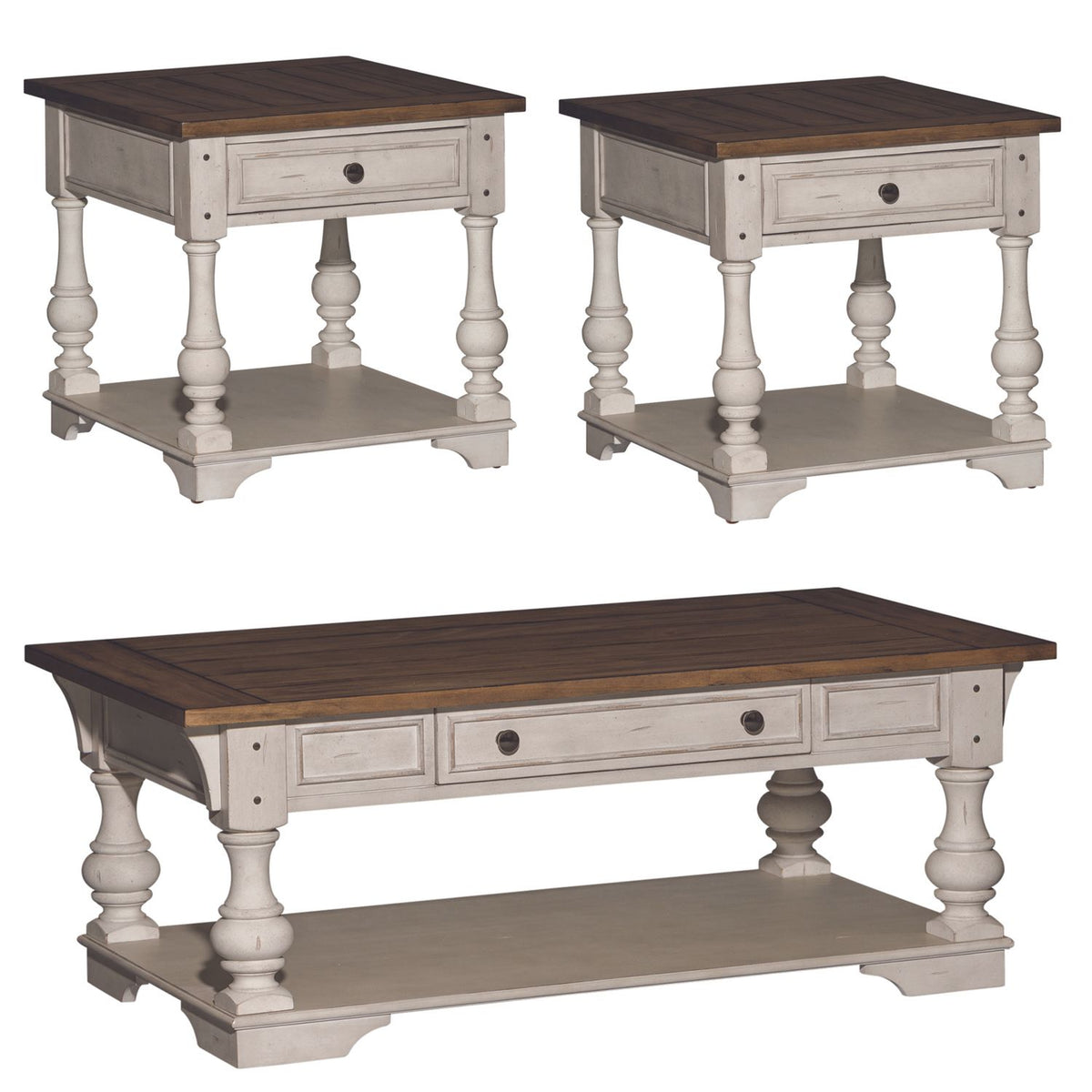 498-OT-3PCS - 3 Piece Set (1-Cocktail 2-End Tables) - Liberty Furniture