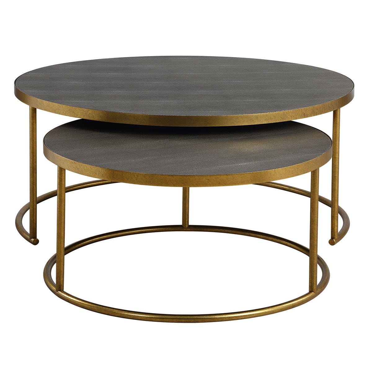 Aragon Nesting Coffee Tables, Gray S/2