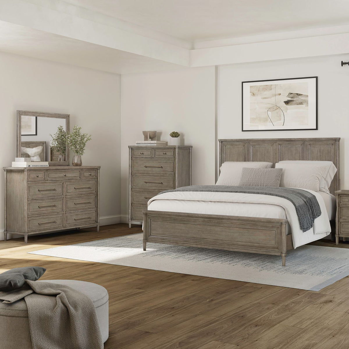 508-BR-CPBDMC - King California Panel Bed, Dresser & Mirror, Chest - Liberty Furniture