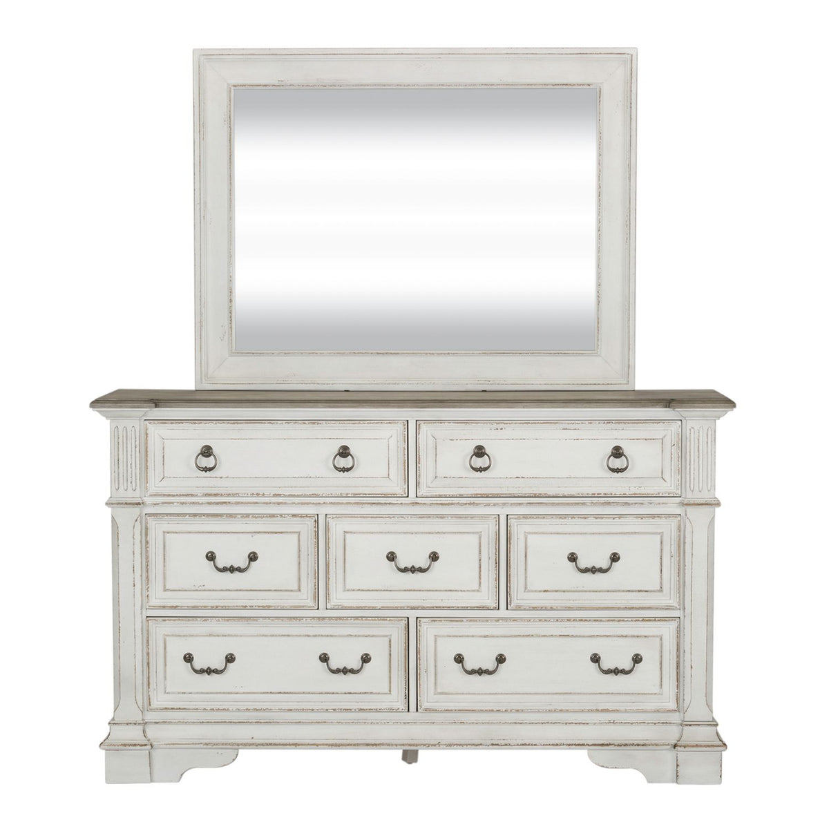 520-BR-CSLDMCN - King California Sleigh Bed, Dresser & Mirror, Chest, Night Stand - Liberty Furniture