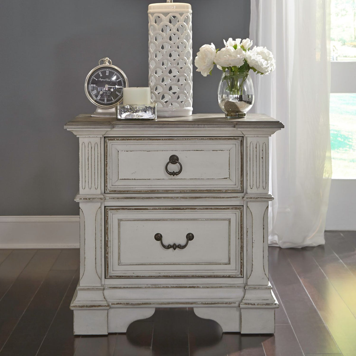 520-BR61 - 2 Drawer Night Stand w/ Charging Station - Liberty Furniture