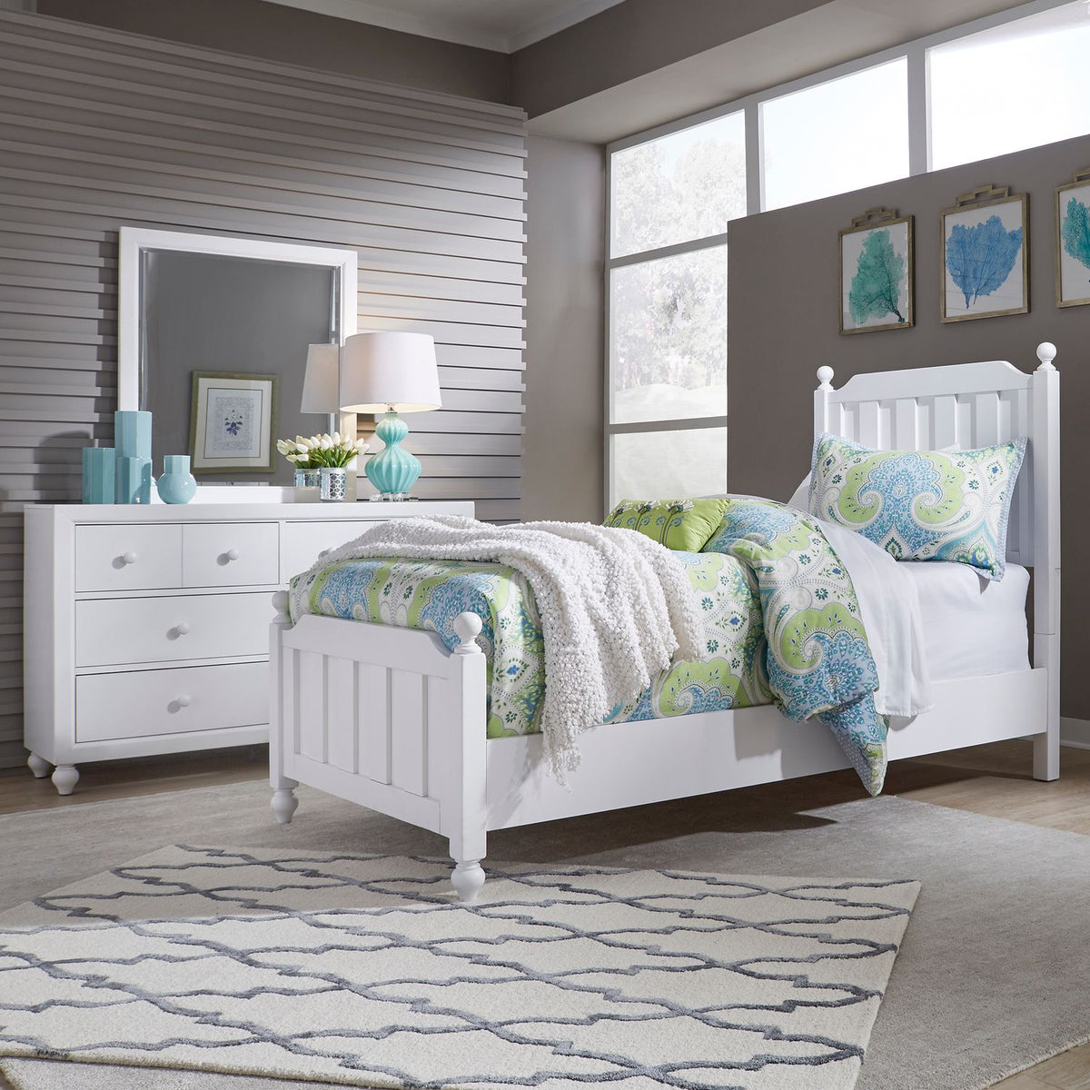 523-YBR-FPBDM - Full Panel Bed, Dresser & Mirror - Liberty Furniture