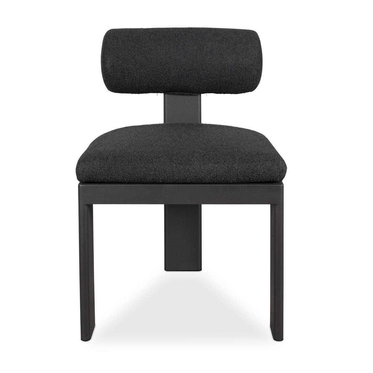Bolster Back Outdoor Dining Chair, Charcoal