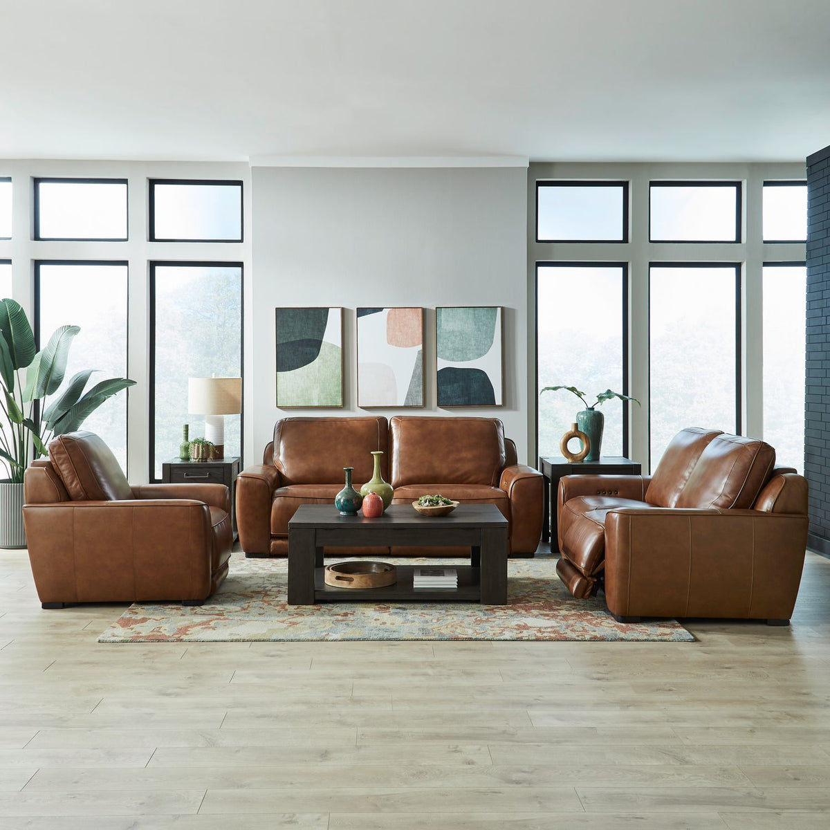 6000HN-UPH-SOLOREC - Sofa w/ Loveseat & Recliner - Liberty Furniture