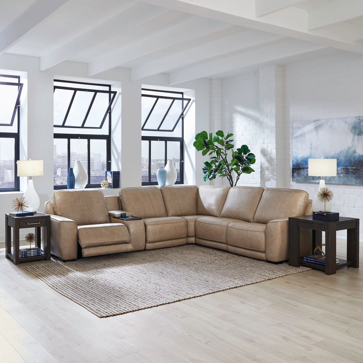 6000OM-UPH-6PCSEC - 6 Piece Sectional - Liberty Furniture