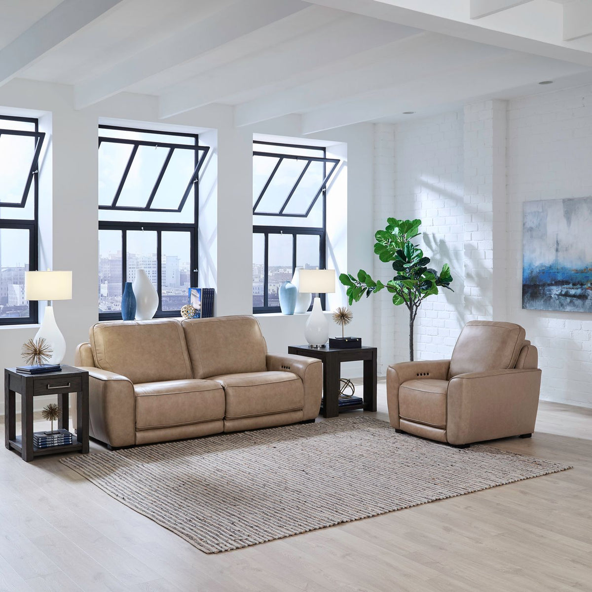 6000OM-UPH-SOREC - Sofa & Recliner - Liberty Furniture