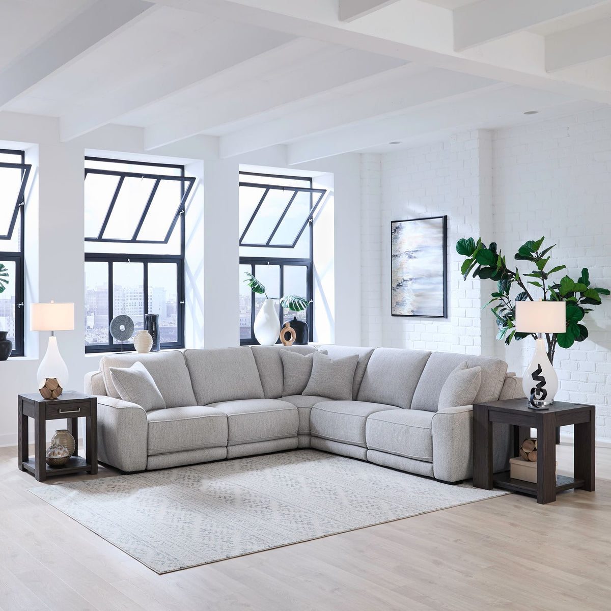 6000SF-UPH-5PCSEC - 5 Piece Sectional - Liberty Furniture