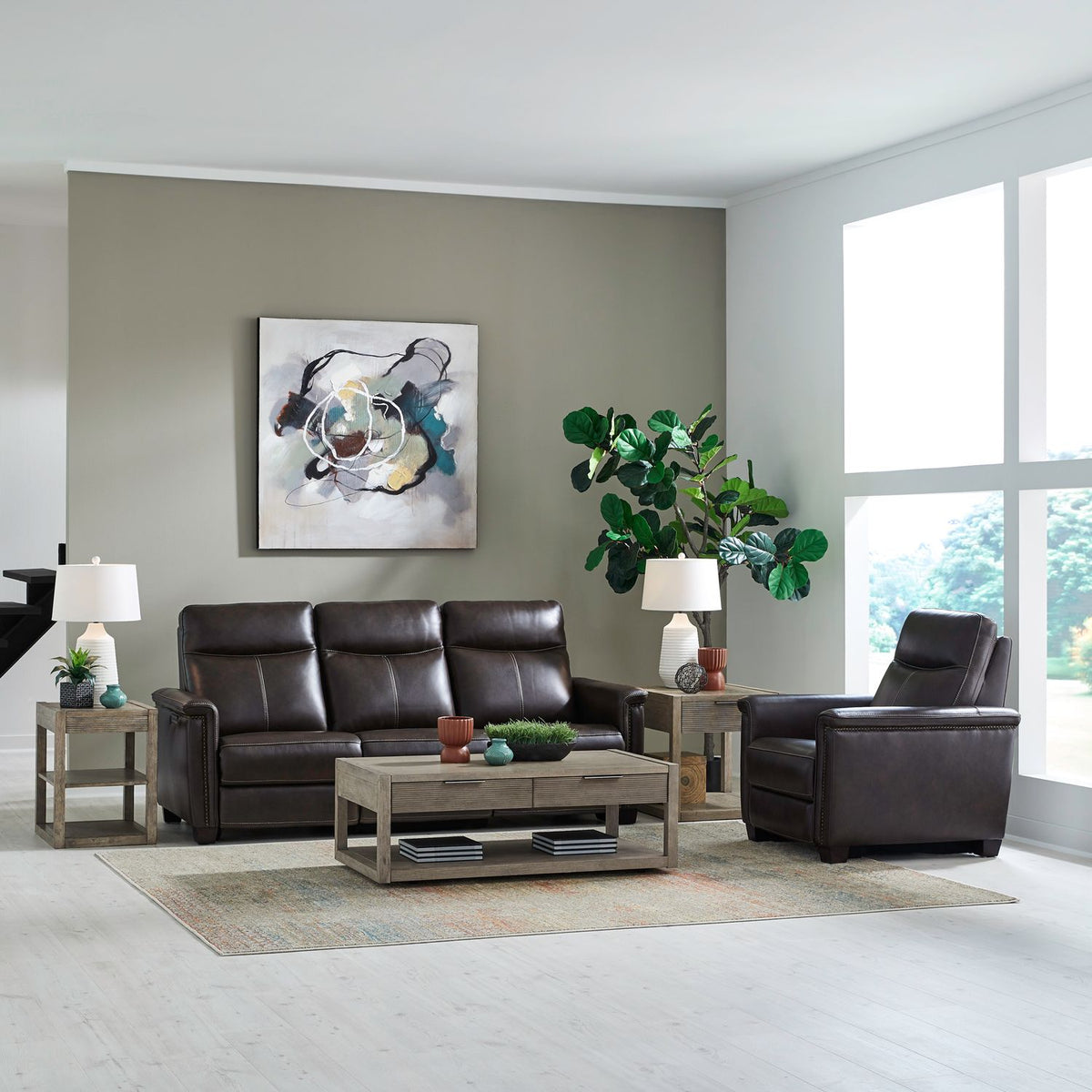6002CA-UPH-SOREC - Sofa & Recliner - Liberty Furniture