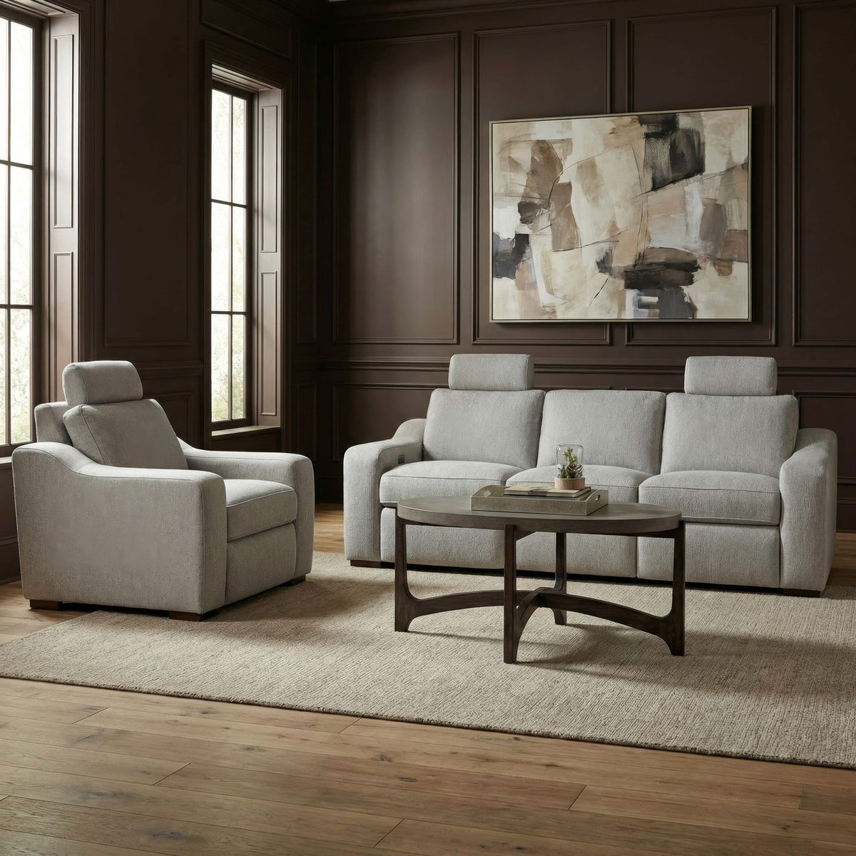 6004DF-UPH-SOREC - Sofa & Recliner - Liberty Furniture