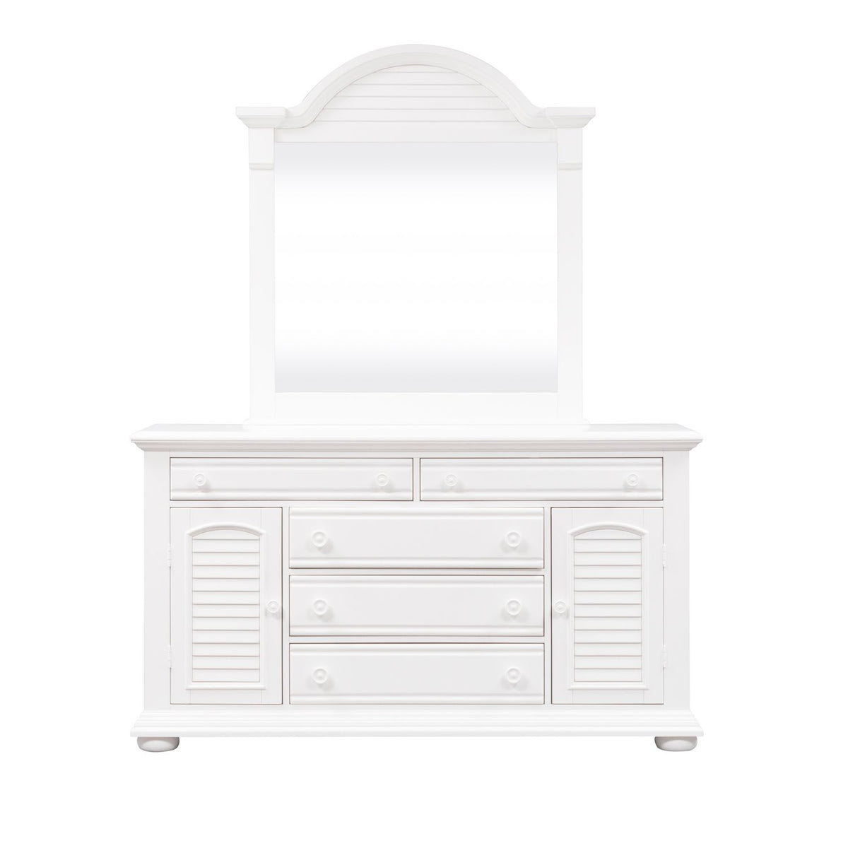 607-BR-QPBDMCN - Queen Panel Bed, Dresser & Mirror, Chest, Night Stand - Liberty Furniture