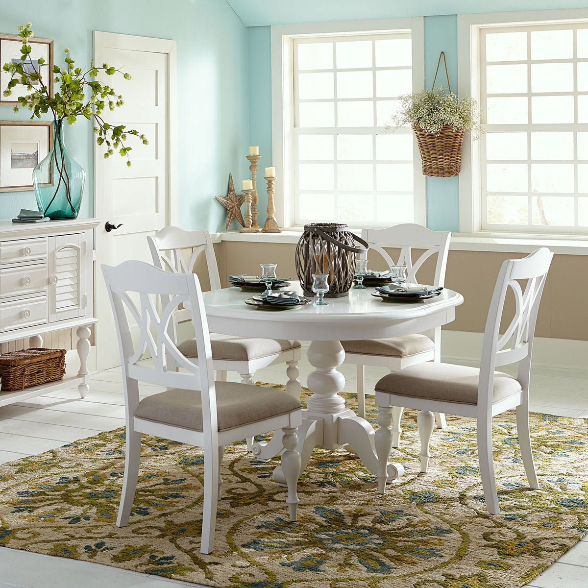 607-CD-5PDS - 5 Piece Pedestal Table Set - Liberty Furniture