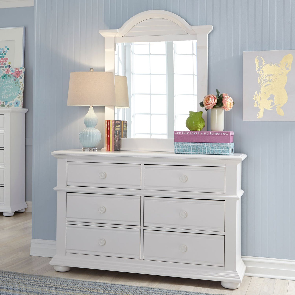 607-YBR-DM - Dresser & Mirror - Liberty Furniture
