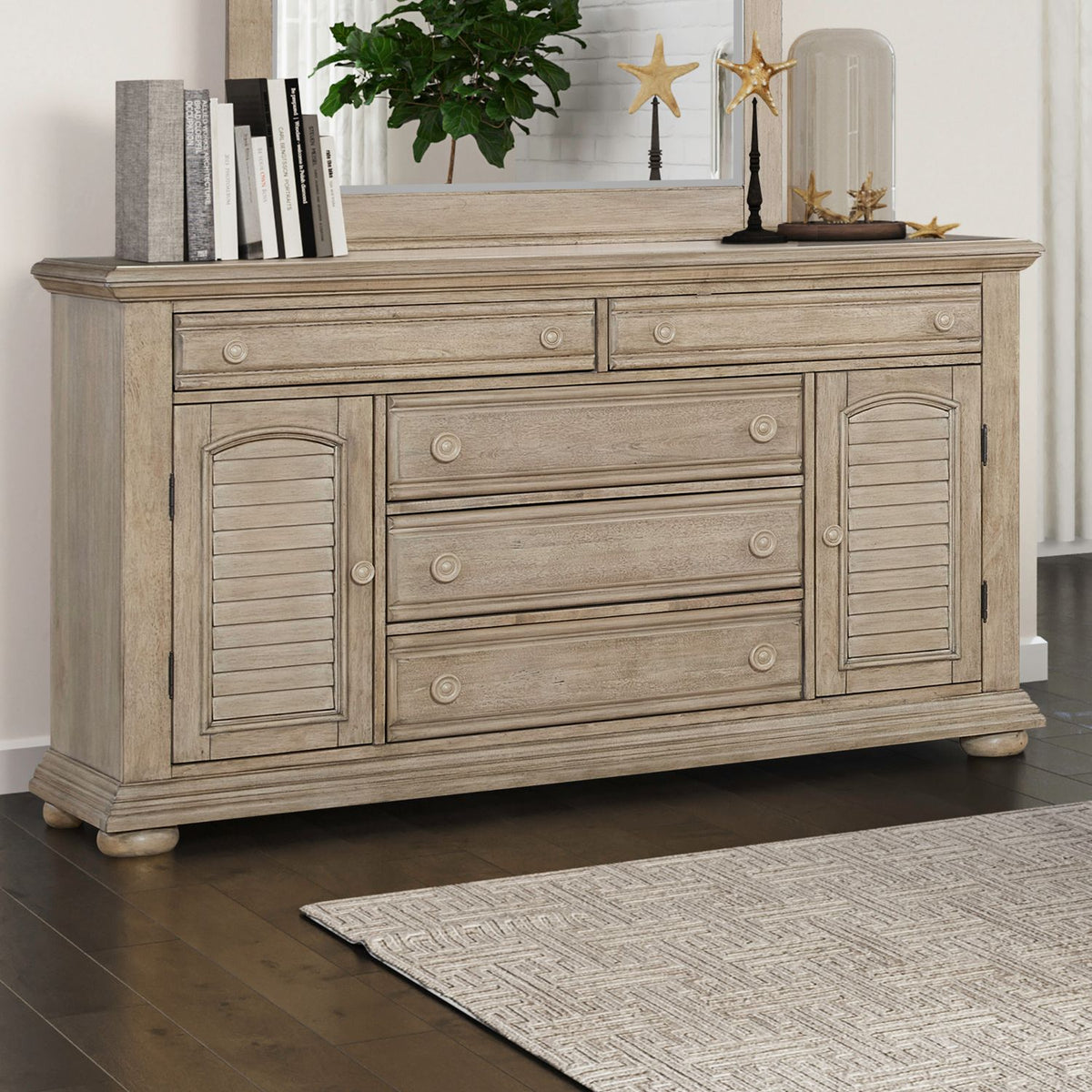 607N-BR32 - 2 Door 5 Drawer Dresser - Liberty Furniture
