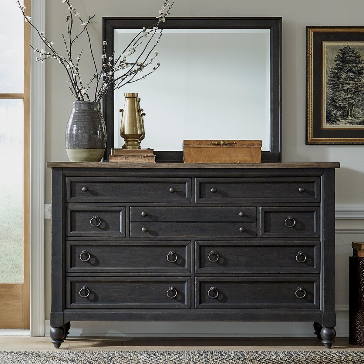 615-BR-ODM - Opt Dresser & Mirror - Liberty Furniture