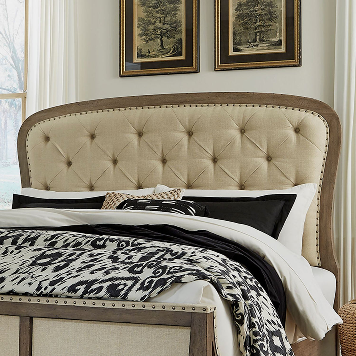 615-BR15HUT - King Tufted Panel Headboard - Liberty Furniture