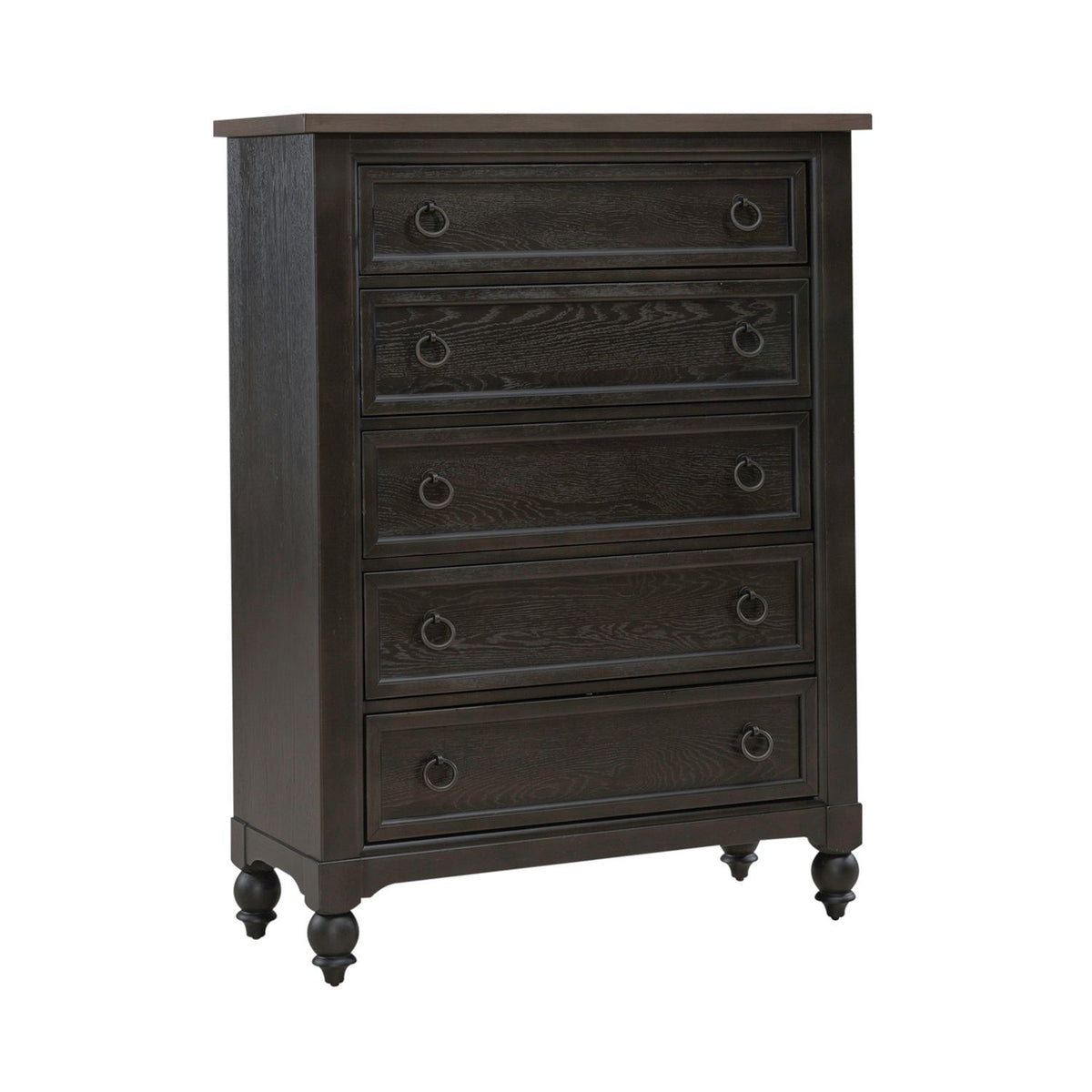 615-BR41-B - 5 Drawer Chest - Black - Liberty Furniture