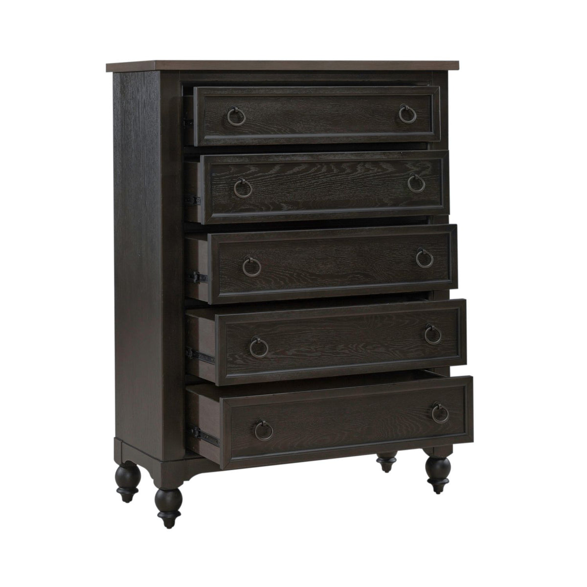 615-BR41-B - 5 Drawer Chest - Black - Liberty Furniture
