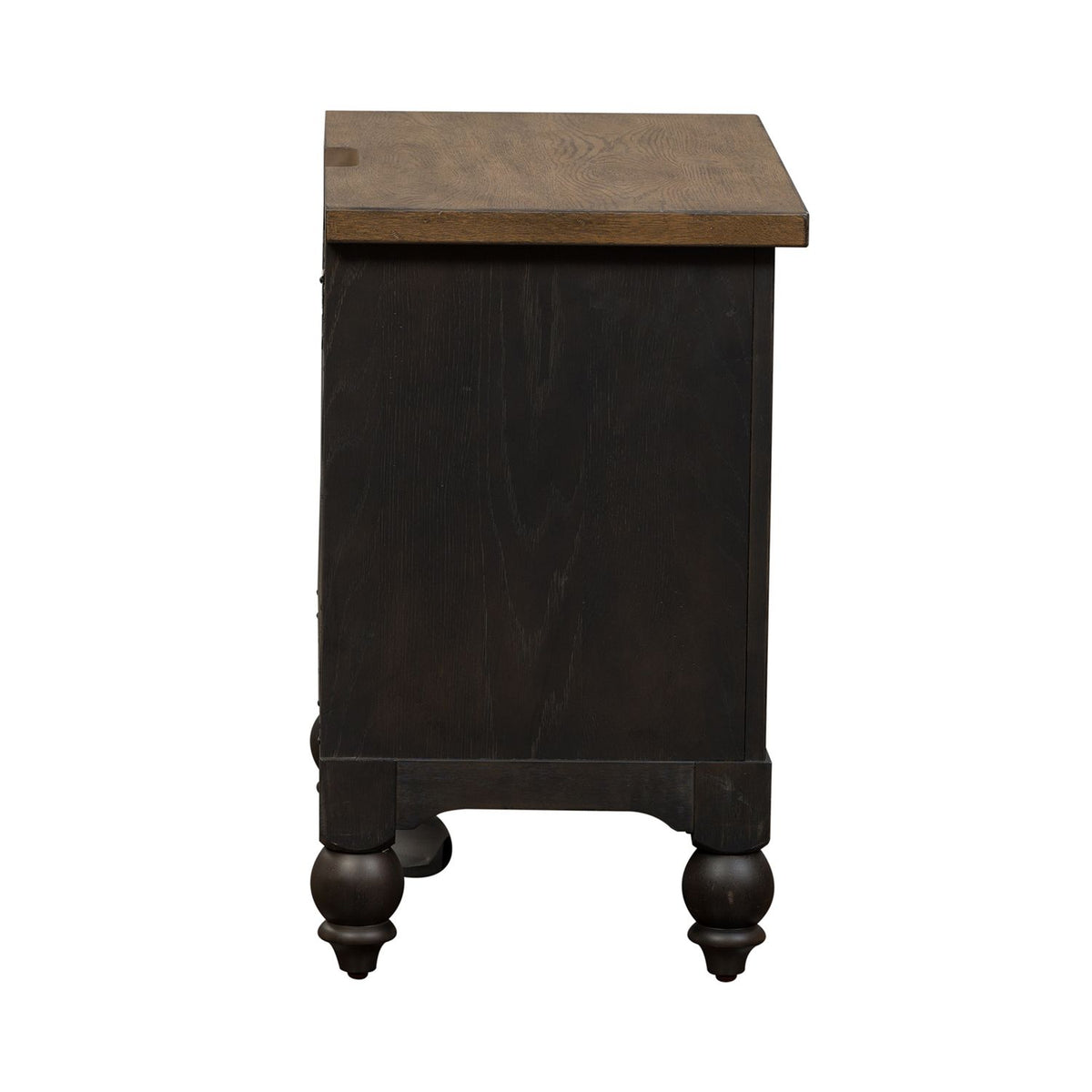 615-BR61-B - 2 Drawer Night Stand w/ Charging Station - Black - Liberty Furniture