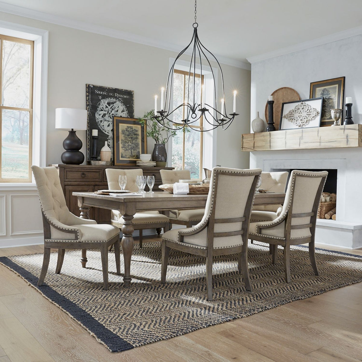 615-DR-7LGS - 7 Piece Leg Table Set - Liberty Furniture