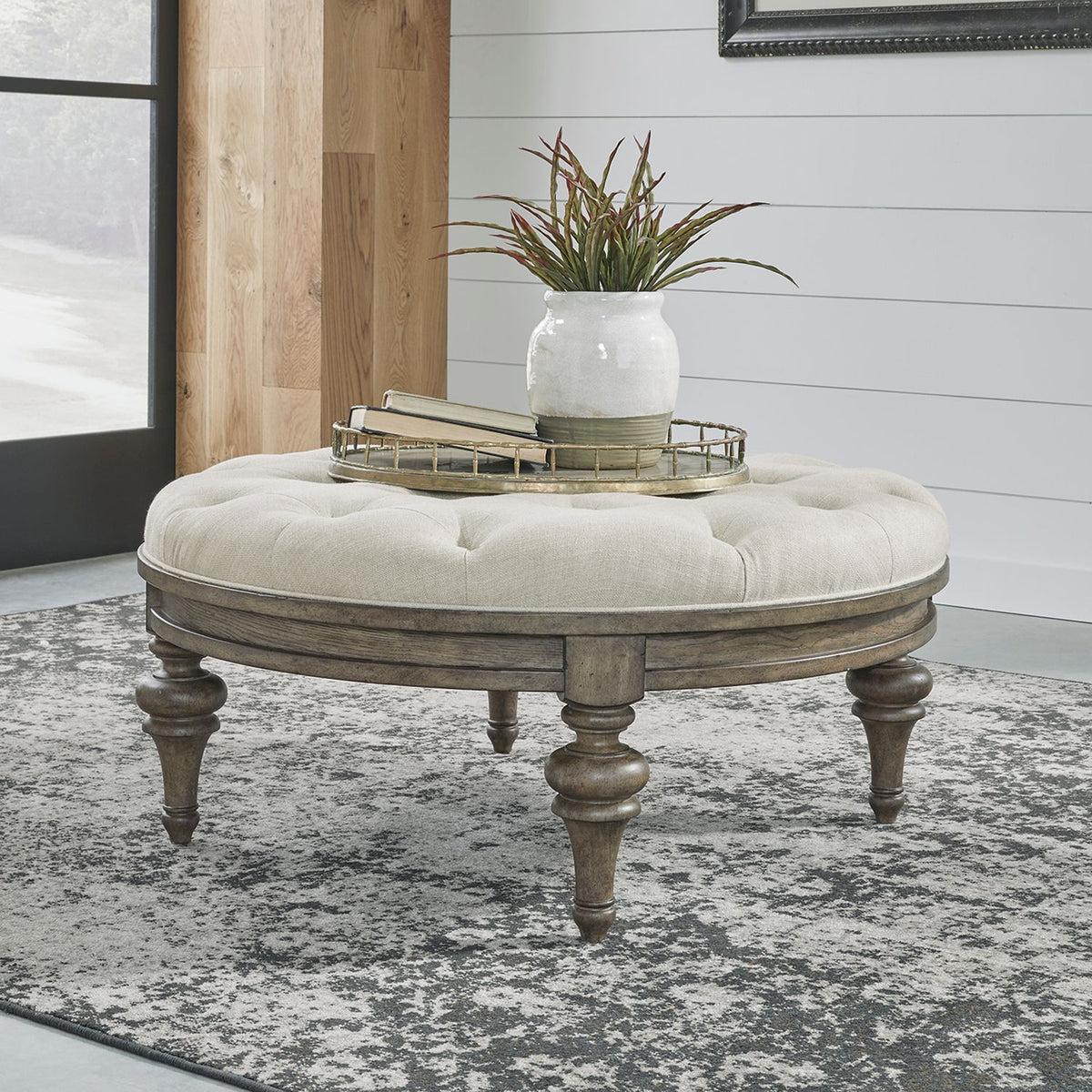 615-OT1080 - Round Cocktail Ottoman - Liberty Furniture