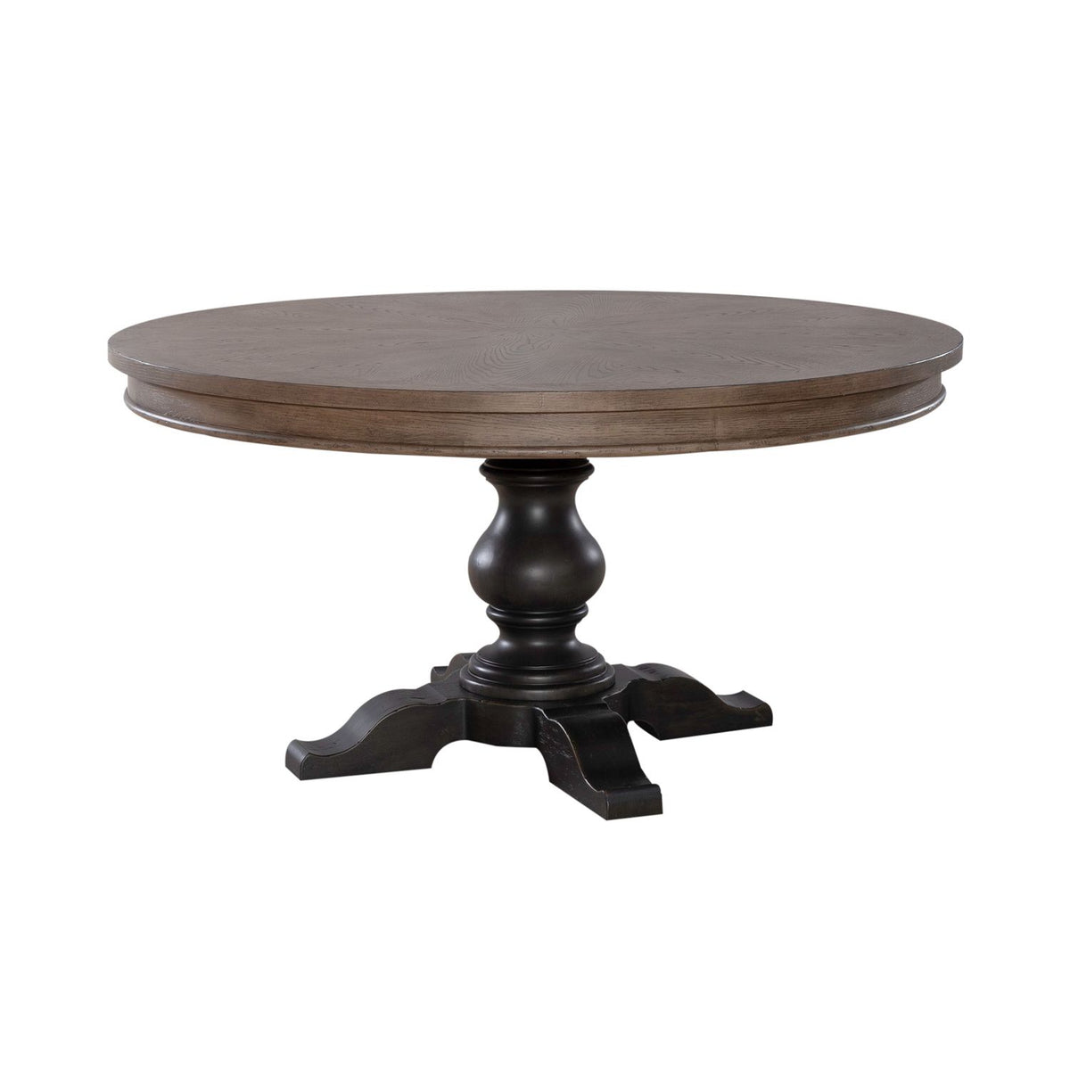 615-P6060-B - Single Pedestal Table Base- Black - Liberty Furniture