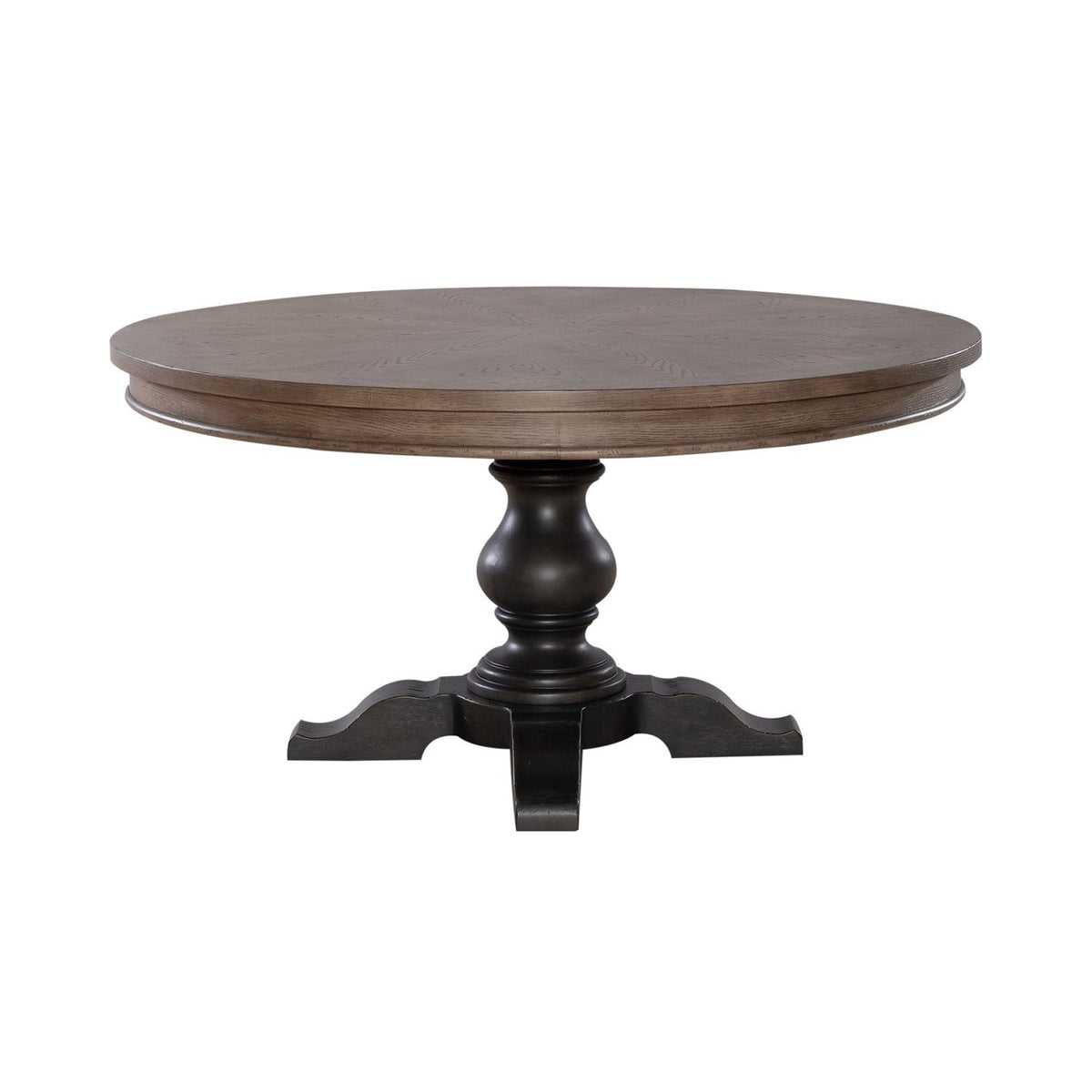615-P6060-B - Single Pedestal Table Base- Black - Liberty Furniture