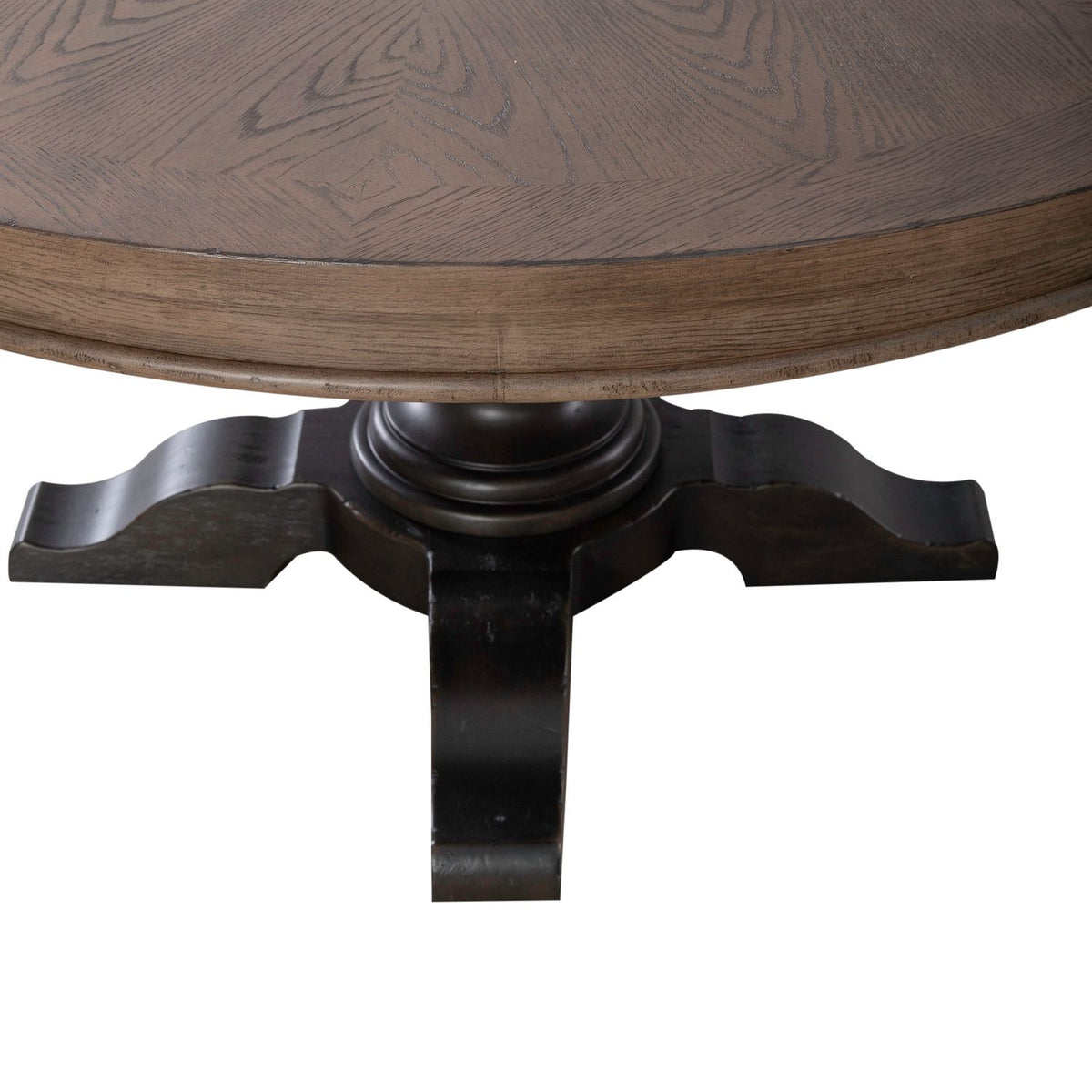 615-P6060-B - Single Pedestal Table Base- Black - Liberty Furniture