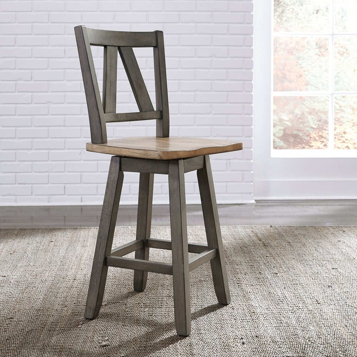 62-B250324 - Counter Height Swivel Chair (RTA) - Liberty Furniture