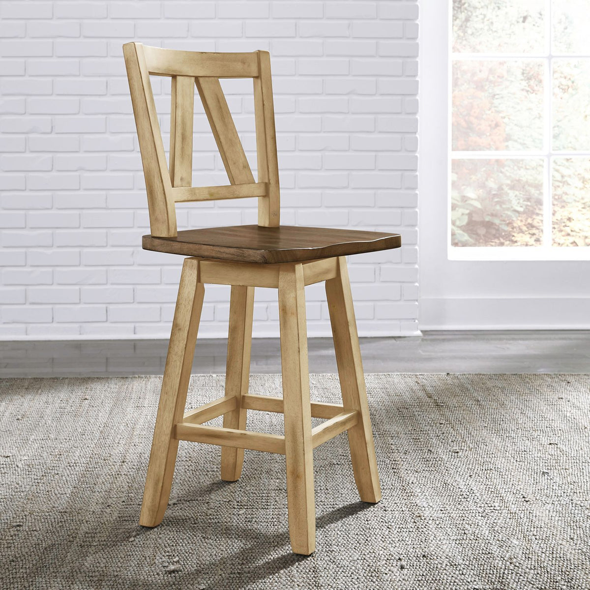 62BR-B250324 - Counter Height Swivel Chair (RTA) - Liberty Furniture