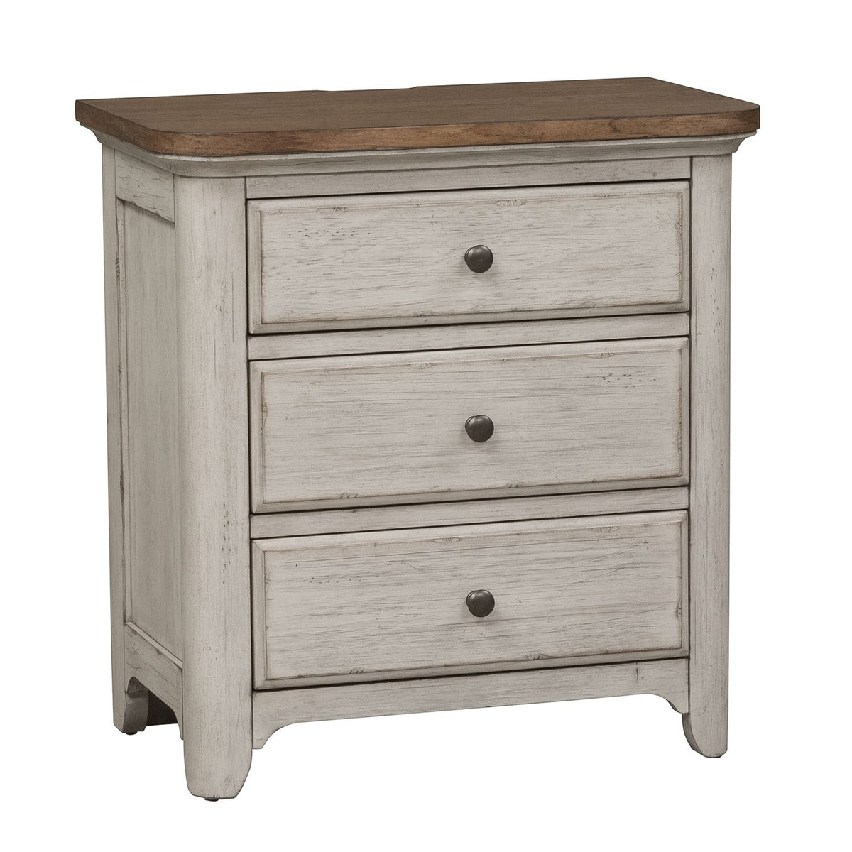 652-BR61 - 3 Drawer Night Stand w/ Charging Station - Liberty Furniture