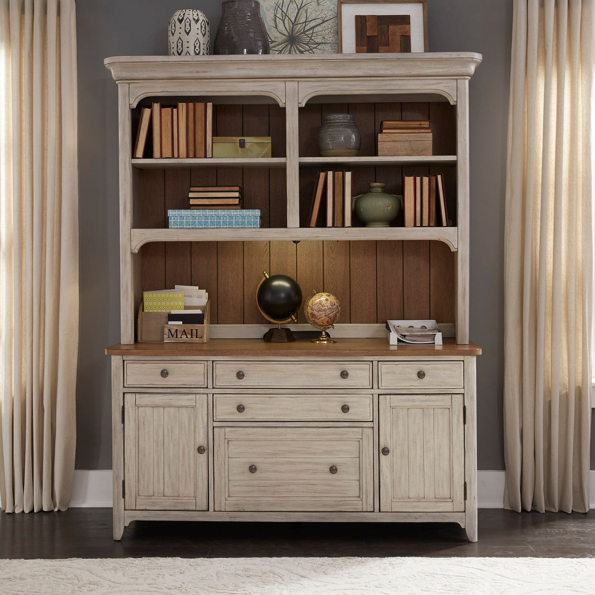 652-HO-3DH - 3 Piece Desk & Hutch Set - Liberty Furniture