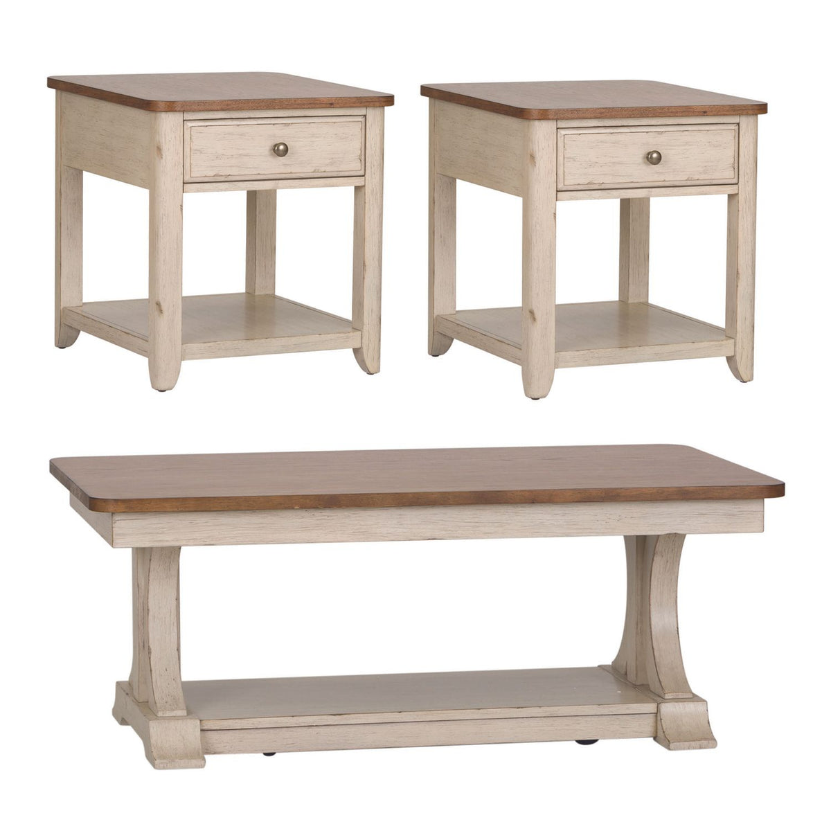 652-OT-3PCS - 3 Piece Set (1-Cocktail 2-End Tables) - Liberty Furniture