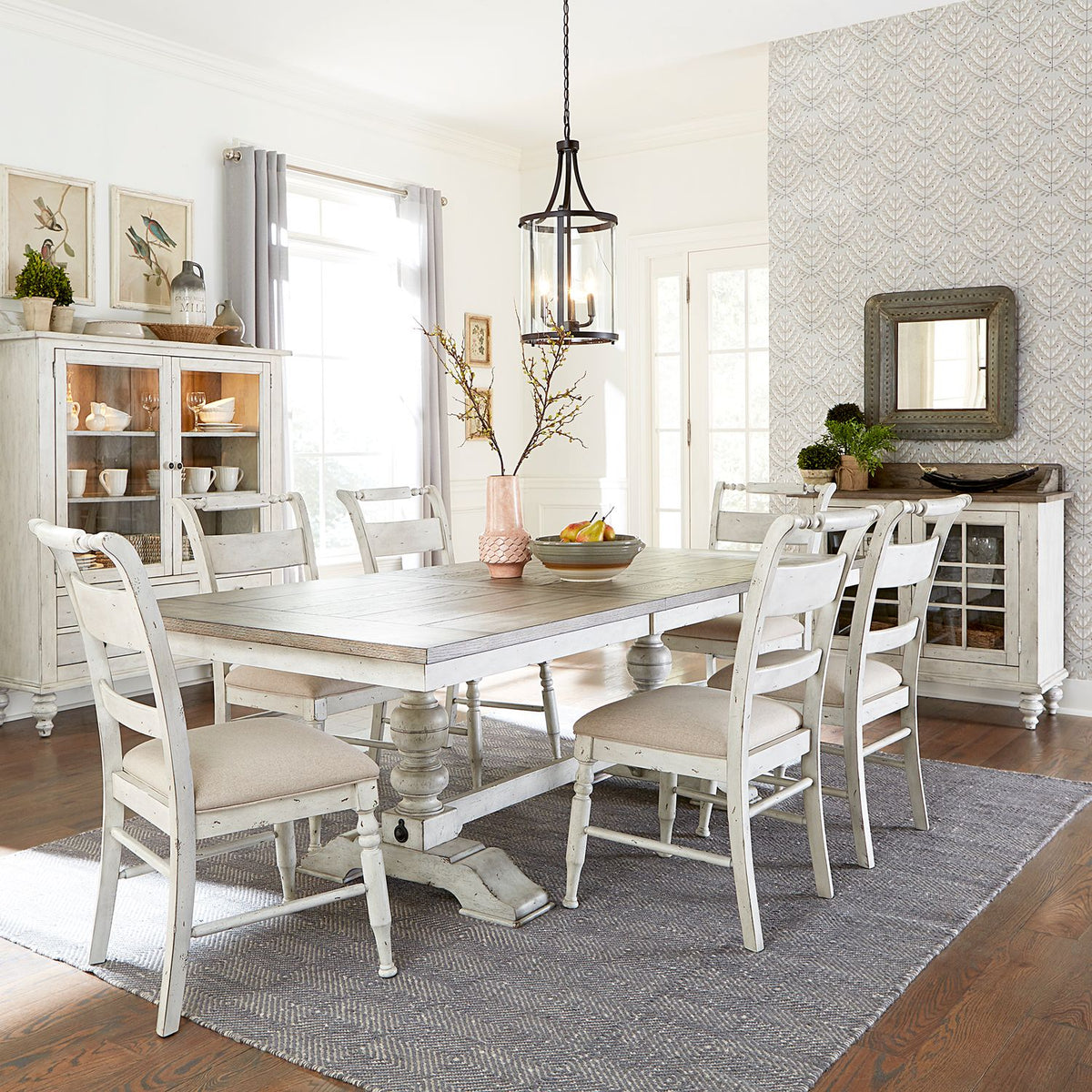 661W-CD-7TRS - 7 Piece Trestle Table Set - Liberty Furniture
