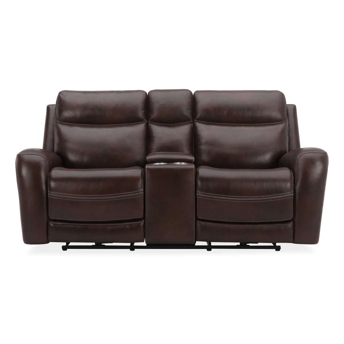 7005CG-22P - Loveseat w/Console P2 & ZG - Cognac - Liberty Furniture