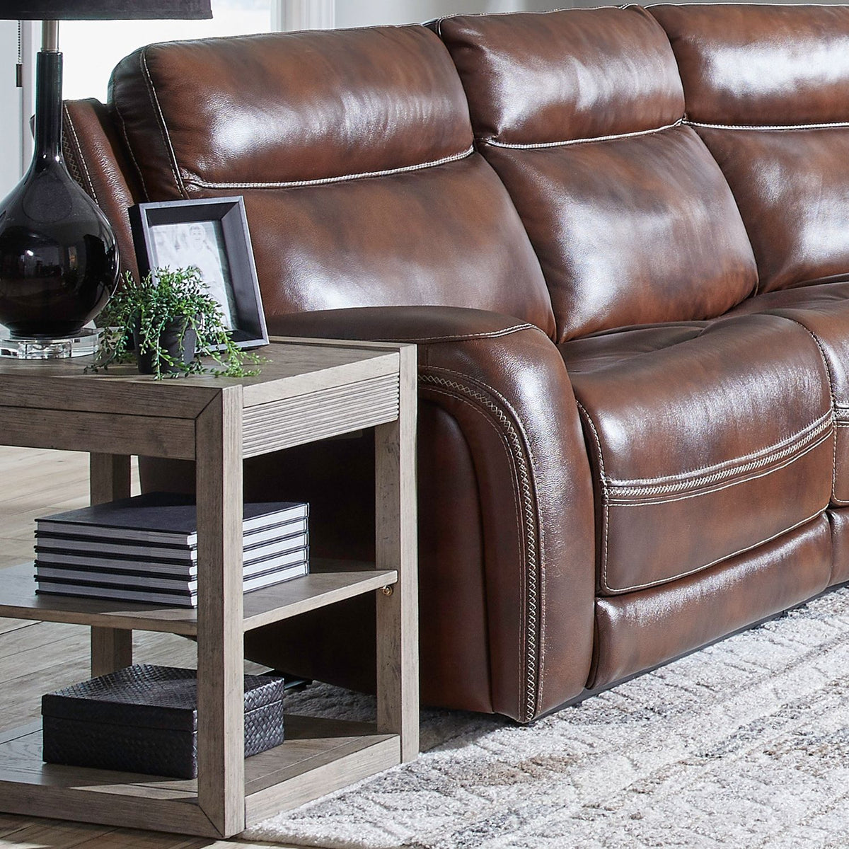 7005CG-42LP - L Arm Recliner P2 & ZG - Cognac - Liberty Furniture