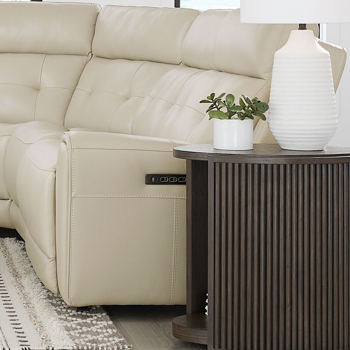 7006ST-43RP - R Arm Recliner P3 & ZG - Baja Stone - Liberty Furniture
