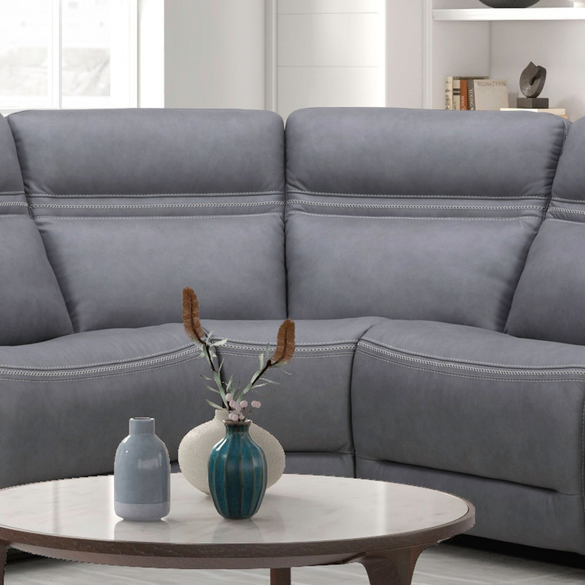 7007BG-40W - Corner Wedge - Blue Gray - Liberty Furniture