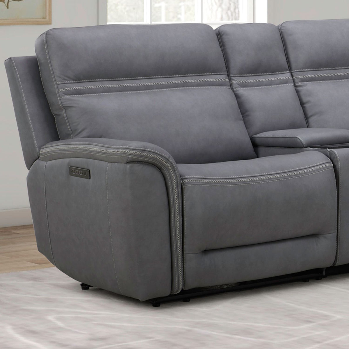 7007BG-43LP - L Arm Recliner P3 & ZG - Blue Gray - Liberty Furniture